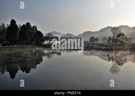 Xidi, einem kleinen alten Dorf in der Provinz Anhui in China in der Nähe des gelben Berge. Stockfoto