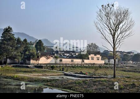 Xidi, einem kleinen alten Dorf in der Provinz Anhui in China in der Nähe des gelben Berge. Stockfoto