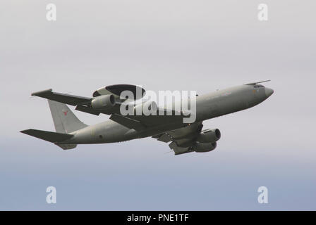 RAF, Boeng E-3a Sentry, RAF Valley, North Wales, Vereinigtes Königreich, . Stockfoto