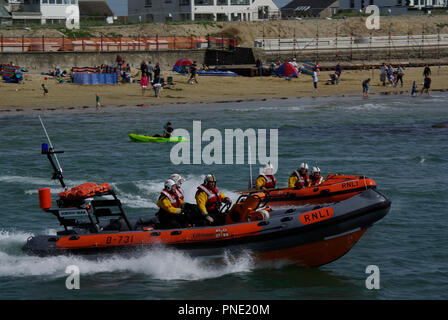 Trearddur Bay Atlantic 85 Klasse Rettungsbootstart Stockfoto