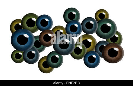 Hier sind Augen, viele von Ihnen in eine Illustration für ein Hintergrundbild verwendet werden. Stockfoto