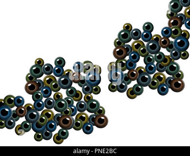 Hier sind Augen, viele von Ihnen in eine Illustration für ein Hintergrundbild verwendet werden. Stockfoto