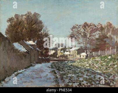 Schnee in Argenteuil. Datum/Zeit: Ca. 1874-1875. Malerei. Öl auf Leinwand. Höhe: 50,1 cm (19,7 in); Breite: 67,9 cm (26,7 in). Autor: CLAUDE MONET. Stockfoto