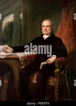 John Quincy Adams. Datum/Zeitraum: 1858. Malerei. Öl auf Leinwand Öl auf Leinwand. Höhe: 1,574.80 mm (62 in); Breite: 1,193.80 mm (47 in). Autor: George S. A. in Healy. HEALY, GEORGE PETER ALEXANDER. Stockfoto