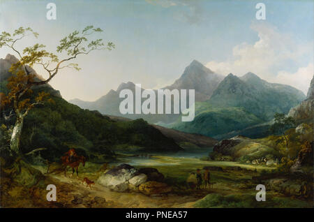 Snowdon ab Capel Curig. Datum/Zeitraum: 1787. Malerei. Öl auf Leinwand. Höhe: 1.343 mm (52,87 in); Breite: 2.007 mm (79.01 in). Autor: Philip James de Loutherbourg. Stockfoto