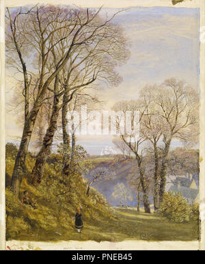 Februar in der Isle of Wight. Datum/Zeitraum: 1866. Malerei. Aquarell, Körperfarbe und Gummi auf dem Papier. Breite: 354 mm. Höhe: 460 mm. Autor: John Brett. Stockfoto