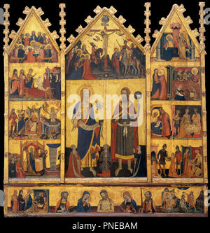 Altarbild des Heiligen Johannes. Datum/Zeit: Ca. 1356. Malerei. Tempera und Blattgold auf Holz. Höhe: 2.205 mm (86.81 in); Breite: 2.098 mm (82.59 in). Autor: Master von Santa Coloma de Queralt. MESTRE de Santa Coloma de Queralt. Stockfoto