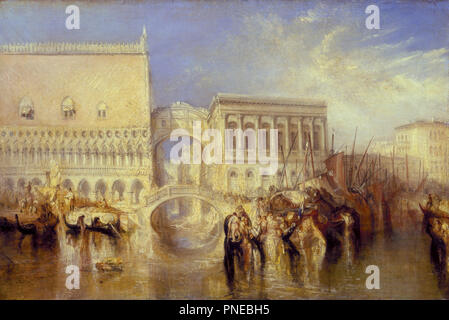 Venedig, der Seufzerbrücke. Datum/Zeitraum: 1840. Malerei. Öl auf Leinwand. Höhe: 686 cm (22.5 ft); Breite: 914 cm (29.9 ft). Autor: J. M. W. Turner. Stockfoto