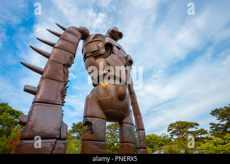 Tokyo, Japan - 29. April 2018: Die Statue der Roboter aus der Studio Ghibli Film "Laputa: Castle in den Himmel' bei Ghibli Museum Stockfoto