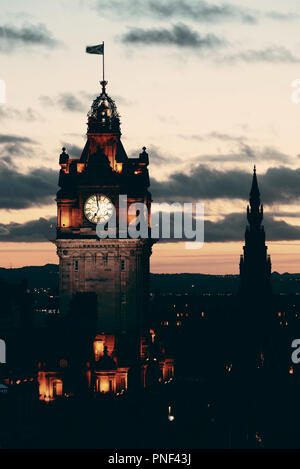 Edinburgh Stadt Skyline von Calton Hill gesehen. Vereinigtes Königreich. Stockfoto