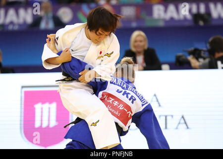 Baku, Aserbaidschan. 20 Sep, 2018. Funa Tonaki (JPN), 20. September 2018 - Judo: World Judo Meisterschaften Baku 2018 Frauen -48 kg Finale von nationalen Gymnastik Arena in Baku, Aserbaidschan. Credit: Sho Tamura/LBA SPORT/Alamy leben Nachrichten Stockfoto