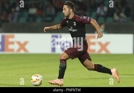 Dudelange, Luxemburg. Sept 2018 20. Andrea Bertolacci (AC Mailand) während der UEFA Europa League, Gruppe F Fußballspiel zwischen F91 Dudelange und AC Mailand am 20. September 2018 Josy Barthel Stadion in Dudelange, Luxemburg - Foto Laurent Lairys/DPPI Credit: Laurent Lairys/Agence Locevaphotos/Alamy leben Nachrichten Stockfoto