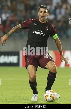 Dudelange, Luxemburg. Sept 2018 20. Alessio Bertolacci (AC Mailand) während der UEFA Europa League, Gruppe F Fußballspiel zwischen F91 Dudelange und AC Mailand am 20. September 2018 Josy Barthel Stadion in Dudelange, Luxemburg - Foto Laurent Lairys/DPPI Credit: Laurent Lairys/Agence Locevaphotos/Alamy leben Nachrichten Stockfoto