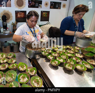 Italien Turin, Lingotto 21 September 2018 Terra Madre - Salone del Gusto - Philippinen Stand: Wirklich Easy Star/Alamy leben Nachrichten Stockfoto