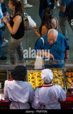 Italien Turin, Lingotto 21 September 2018 Terra Madre - Salone del Gusto - Amerika stand Stockfoto