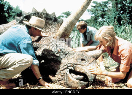 Original Filmtitel: Jurassic Park. Englischer Titel: Jurassic Park. Jahr: 1993. Regie: Steven Spielberg. Stars: Laura Dern, Sam Neill. Credit: AMBLIN/Universal/Album Stockfoto