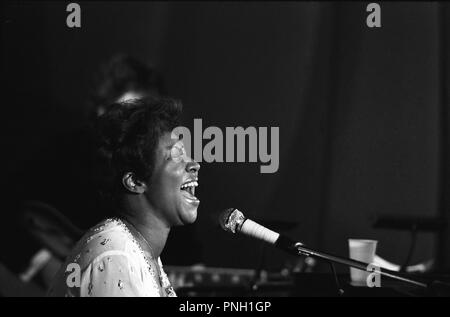 Konzert Aretha Franklin, Palais des Sports, 1977 Stockfoto