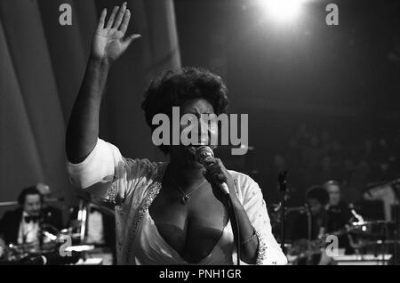 Konzert Aretha Franklin, Palais des Sports, 1977 Stockfoto