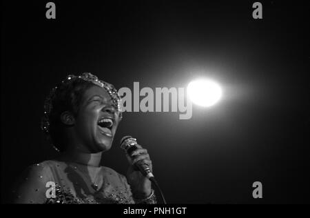 Konzert Aretha Franklin, Palais des Sports, 1977 Stockfoto