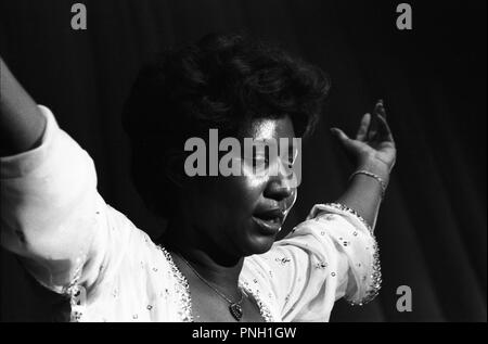 Konzert Aretha Franklin, Palais des Sports, 1977 Stockfoto