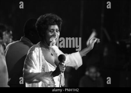 Konzert Aretha Franklin, Palais des Sports, 1977 Stockfoto