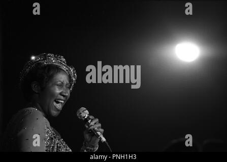 Konzert Aretha Franklin, Palais des Sports, 1977 Stockfoto