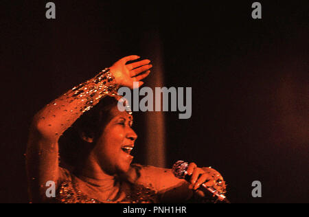 Konzert Aretha Franklin, Palais des Sports, 1977 Stockfoto