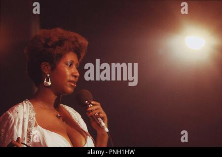 Konzert Aretha Franklin, Palais des Sports, 1977 Stockfoto