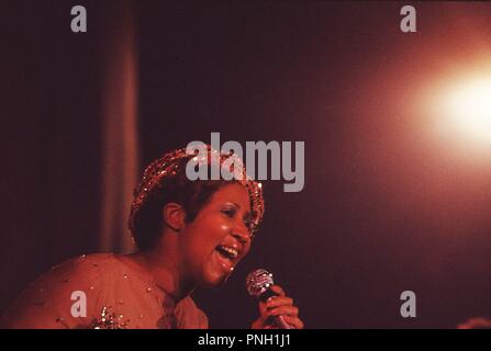 Konzert Aretha Franklin, Palais des Sports, 1977 Stockfoto