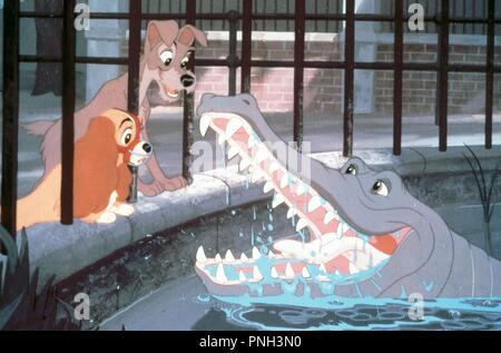 Original Film Titel: Die Lady und der Tramp. Englischer Titel: Die Lady und der Tramp. Jahr: 1955. Regie: CLYDE GERONIMI, WILFRED JACKSON, HAMILTON LUSKE. Credit: WALT DISNEY PRODUCTIONS/Album Stockfoto