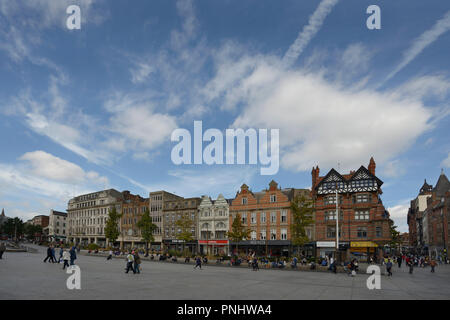 Lange Reihe, Marktplatz, Nottingham, England Stockfoto