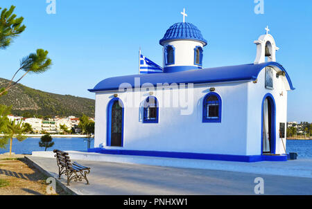 Heiligen Nikolaos Kapelle in Nea Artaki Euböa Griechenland - der Beschützer der Seefahrer Stockfoto