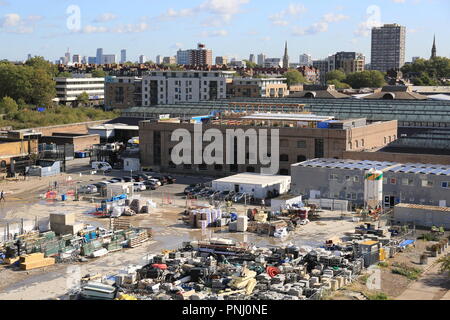 Die Bauarbeiten auf dem ehemaligen HQ Website von News International in Wapping, East London. Stockfoto