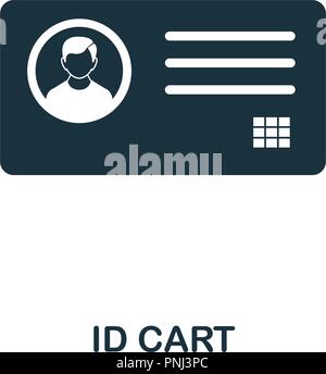 Id-Symbol. Schwarzweiß-Design. UI. Pixel Perfect einfache Piktogramm id-Karte klicken. Web Design, Anwendungen, Software, drucken. Stock Vektor