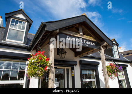 Gretna Green, Schottland - 24. August 2018: ein Zeichen in der historischen Gretna Green Village in Schottland - das Dorf ist berühmt für Runaway Hochzeiten. Stockfoto