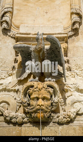 Öffentlichen Trinkbrunnen in St. George Square, Valletta, Malta Stockfoto