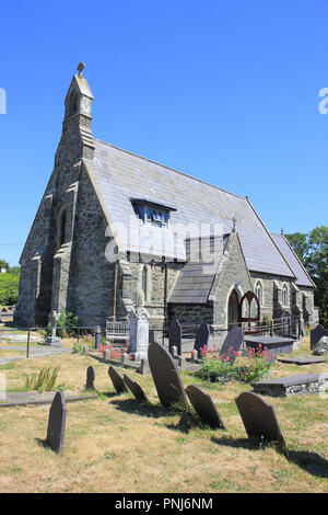 St Maelog's Kirche, Llanfaelog, Isle of Anglesey - DENKMALGESCHÜTZTE Stockfoto