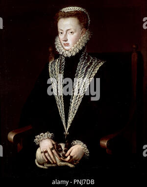 Johanna von Österreich. Madrid, Kloster der Royal barfuß Nonnen (Convento de las Descalzas Reales). Thema: Sanchez Coello, Alonso. Lage: DESCALZAS REALES - coleccion. MADRID. Spanien. Stockfoto