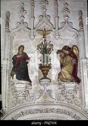 LA ANUNCIACION. Autor: FLORENTINO JACOBO. Lage: CATEDRAL - Capilla Real - Interieur. GRANADA. Spanien. Stockfoto