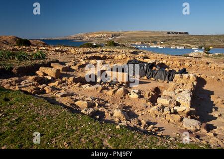 Ciudad Romana de Sanisera. Sa Nitja. Cap de Cavalleria. Es Mercadal. Menorca Islas Baleares. Spanien. Stockfoto