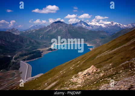 Frankreich, Savoire, Blick über Lac du Montcenis im Parc National de la Vanoise. Stockfoto