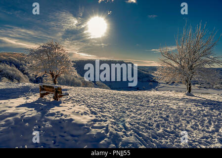 Coaley Peak im Schnee Stockfoto