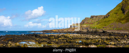 Der Blick Richtung Giant's Causeway in Nordirland. Stockfoto