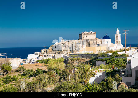 Akrotiri ist ein Dorf in den Kykladen, auf der Hauptinsel Thira (oder Thera) auf Santorin, Griechenland. Stockfoto
