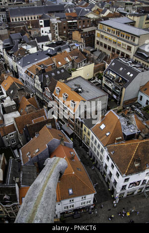 Anzeigen von Gent von der Höhe, Detail von Belgien, Tourismus Stockfoto