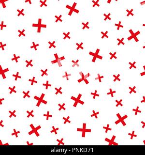 Fliese plus Pastell rosa und weißen Vector pattern Stock Vektor