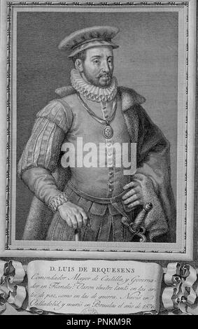 LUIS DE REQUESENS (1528-1576) - COMENDADOR BÜRGERMEISTER DE CASTILLA. Lage: Biblioteca Nacional - coleccion. MADRID. Spanien. Stockfoto