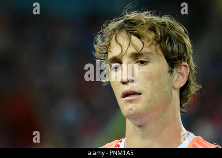 Trabzon, Türkei - September 7, 2018. Die russischen Verteidiger Mario Fernandes vor dem UEFA-Nationen Liga Match Türkei vs Russland in Trabzon. Stockfoto