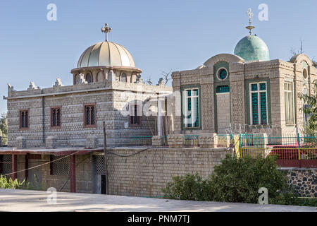 Kirche, welche die Lade des Bundes, die Kathedrale von Tsion Maryan, der Hl. Maria von Zion, Axum, Äthiopien Stockfoto