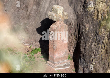 Kreuz von Johannes dem Täufer im Jordan, Lalibela, Äthiopien Stockfoto